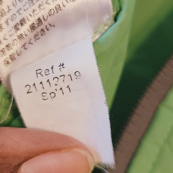 Eddie Bauer | Women's Green & Gray Full Zipper Nylon Rain Jacket (Size Large) - Picture 8 of 15